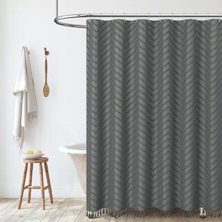 Foto 7 | Foto 7 | Cortina De Ducha Dynamene Boho Farmhouse Gris Antracita 180 X 180 Cm - Venta Internacional.