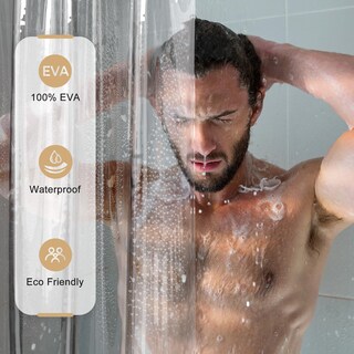Foto 6 | Foto 6 | Forro De Cortina De Ducha Amazerbath  100% Eva  Lujoso  Suave Y Transparente  Gris - Venta Internacional.