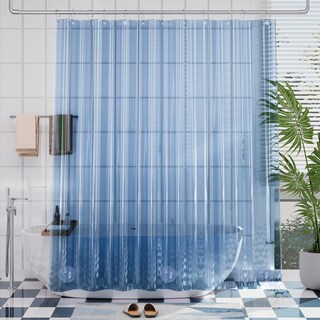 Foto 1 | Foto 1 | Cortina De Ducha Amazerbath Premium Eva Azul Transparente Con Piedras - Venta Internacional.