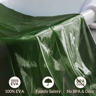 Foto 6 | Foto 6 | Cortina De Ducha Barossa Design Sin Gancho  Color Verde Transparente  Eva  10 G - Venta Internacional.