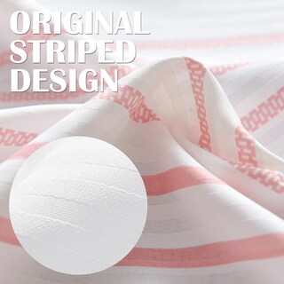 Foto 3 | Foto 3 | Cortina De Ducha Jinchan Melody Rosa Y Blanca 180x180 Cm - Venta Internacional.