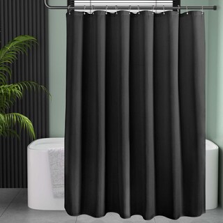 Foto 5 | Foto 5 | Cortina De Ducha Amazerbath Color Negro Tejido Gofrado 240 G/m² 180 X 180 Cm - Venta Internacional.