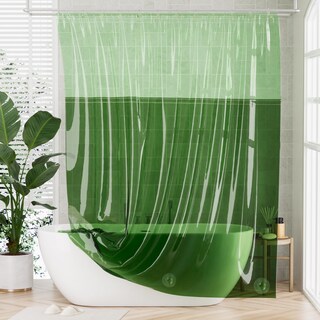 Foto 1 | Foto 1 | Cortina De Ducha Amazerbath 100% Eva 180 X 180 Cm Color Verde Menta - Venta Internacional.