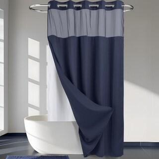 Foto 1 | Foto 1 | Cortina De Ducha River Dream Heavyweight Waffle Weave Navy - Venta Internacional.