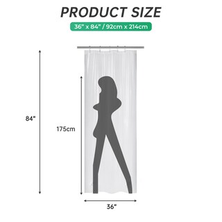 Foto 7 | Foto 7 | Cortina De Ducha Amazerbath Long Stall 90 X 213 Cm Plástico Transparente - Venta Internacional.
