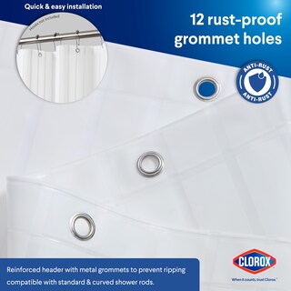 Foto 7 | Foto 7 | Forro De Cortina De Ducha Clorox Premium A Rayas Impermeable - Venta Internacional.