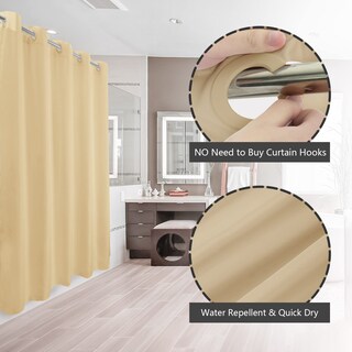 Foto 2 | Foto 2 | Cortina De Ducha River Dream  Tela Impermeable  Beige  180 X 188 Cm - Venta Internacional.