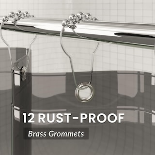 Foto 6 | Foto 6 | Cortina De Ducha Amazerbath Premium Eva Transparente Gris Impermeable - Venta Internacional.