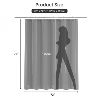 Foto 7 | Foto 7 | Cortina De Ducha Amazerbath Premium Eva Transparente Gris Impermeable - Venta Internacional.