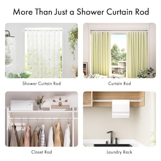 Foto 7 | Foto 7 | Barra Para Cortina De Ducha Amazerbath Spring Tension 80-118 Cm Color Blanco - Venta Internacional.