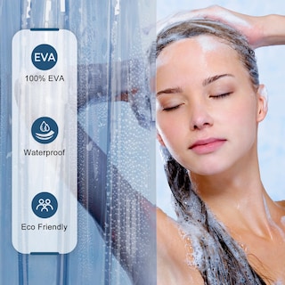 Foto 5 | Foto 5 | Forro De Cortina De Ducha Amazerbath 100% Eva Suave Y Transparente - Venta Internacional.