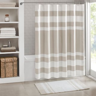Foto 1 | Foto 1 | Cortina De Ducha Madison Park Waffle Weave Taupe 180 X 180 Cm - Venta Internacional.