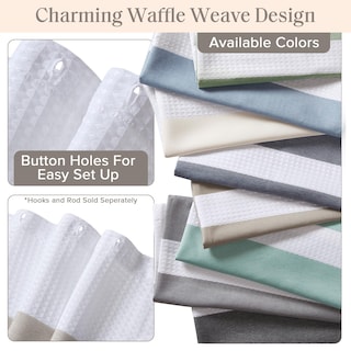 Foto 3 | Foto 3 | Cortina De Ducha Madison Park Waffle Weave Taupe 180 X 180 Cm - Venta Internacional.