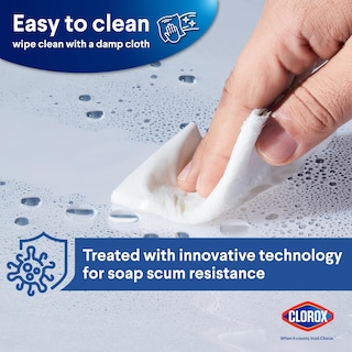 Foto 3 | Foto 3 | Forro De Cortina De Ducha Clorox Premium A Rayas Impermeable - Venta Internacional.