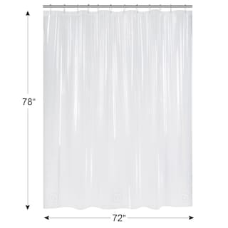 Foto 7 | Foto 7 | Forro De Cortina De Ducha Amazerbath Eva Transparente 8 G 180 X 200 Cm Con Pesas - Venta Internacional.