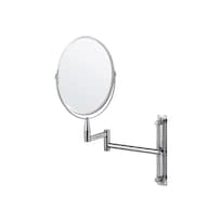 Espejo Redondo Abatible De Pared Estilo Cromado Para Baño Namaro Ba-410072