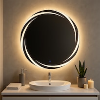 Espejo De Baño Roca Irregular Con Iluminación Led Modulable 3 Colores Distintos