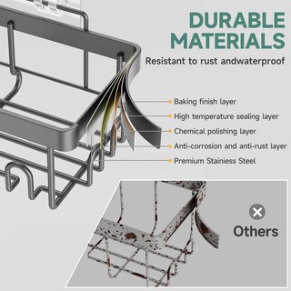 Foto 3 | Foto 3 | Carrito De Ducha Veken Resistente A La Corrosión Impermeable Paquete De 6 Con Soporte Para Jabón - Venta Internacional.