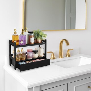 Foto 5 | Foto 5 | Organizador De Mostrador De Baño Sorbus Bamboo Con 2 Niveles - Venta Internacional.