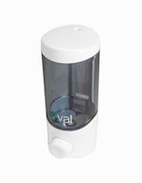 Jabonera Manual Dispensadora Oval 500ml, Humo C/ Blanco