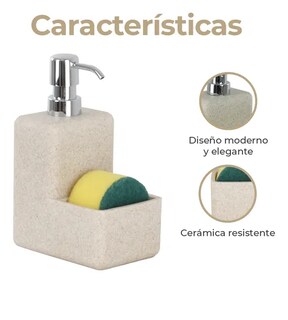 Foto 4 | Foto 4 | Dispensador Xtellar De Jabon Liquido Con Esponja Para Baño Y Cocina