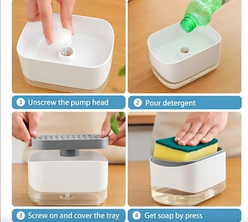 Foto 4 | Foto 4 | Dispensador Xtellar De Jabón Hogar Con Jabonera 2 En 1 Color Blanco