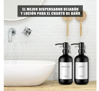 Foto 4 | Foto 4 | Xtellar- Kit De Dispensadores De Jabón En Vidrio Elegante Para Cocina Y Baño, Negro Mate, 2 Unidades.