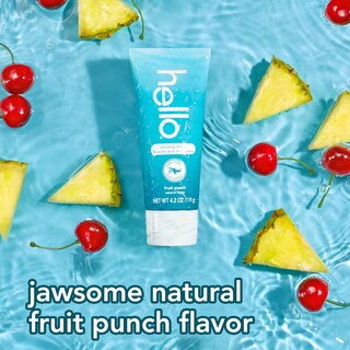 Foto 4 | Foto 4 | Pasta De Dientes Hello Smiling Shark Fruit Punch Sin Flúor 125ml - Venta Internacional.
