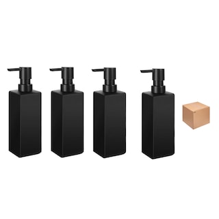 Foto 1 | Foto 1 | Dispensador De Jabón 4pzs De Vidrio 350ml Eo Safe Imports Esi-20609 Negro