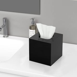 Foto 4 | Foto 4 | Dispensador De Pañuelos Faciales Hblife Cuadrado De Acrílico Negro - Venta Internacional.