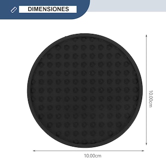 Foto 4 | Foto 4 | Set de 6 Portavasos de Silicona Antiderrame con Base Amplia de 10cm Negro
