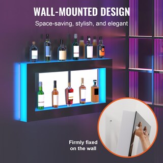 Foto 3 | Foto 3 | Estante Expositor Cuadrado Vevor Para Botellas De Licor Con Iluminación Led, 122 Cm - Venta Internacional.