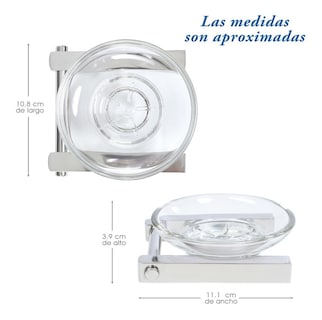 Foto 2 | Foto 2 | Jabonera de Cristal con Base Gravita AB 1913.5A 46 color Plata