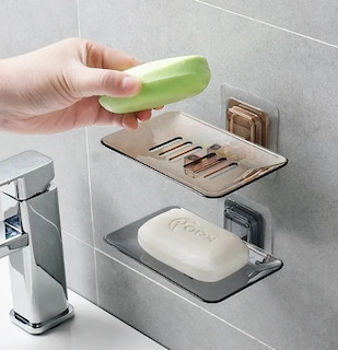 Foto 4 | Foto 4 | Xtellar Jabonera De Pared De Plástico Resistente Y Transparente - Pack De 2