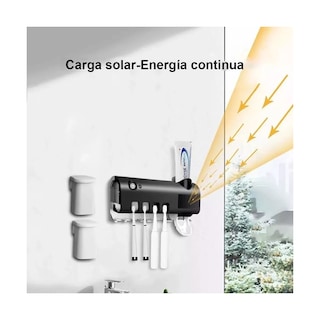 Foto 3 | Foto 3 | Porta Cepillos Dispensador de Pasta Recargable Eo Safe Imports Negro