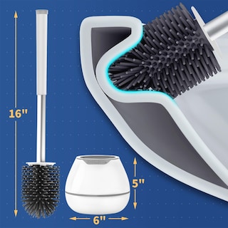Foto 6 | Foto 6 | Juego de Escobillas para Inodoro Boomjoy Limpiador de Cuencos de Silicona Blanco - Venta Internacional