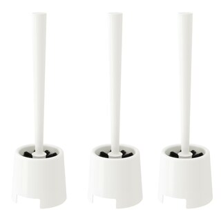 Foto 1 | Foto 1 | Escobilla De Baño Resistente para Una Limpieza Eficaz - Soporte Y Cepillo Para Inodoro Blanco 3pzs