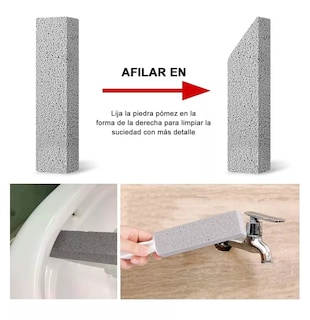 Foto 5 | Foto 5 | Limpieza Inodoro De Baño Cepillo Piedra Pómez+ Guantes 6 Pcs Gris/blanco