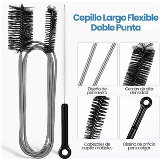Foto 2 | Foto 2 | Cepillo Para Polvo Drenaje Limpieza Largo Flexible 2 Cabezas