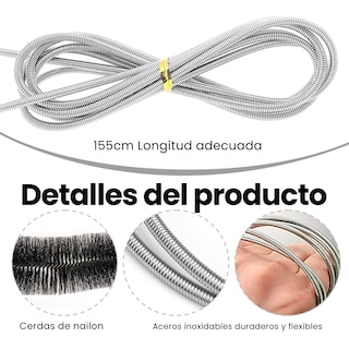 Foto 7 | Foto 7 | Cepillo Para Polvo Drenaje Limpieza Largo Flexible 2 Cabezas