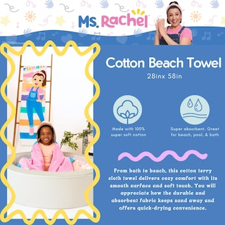 Foto 3 | Foto 3 | Toalla Franco Ms. Rachel Kids De Algodón Supersuave, 140 X 70 Cm - Venta Internacional.