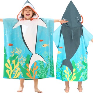 Foto 1 | Foto 1 | Toalla De Playa Joiedomi Para Niños Con Capucha De Tiburón De 3 A 10 Años Con Mochila - Venta Internacional.