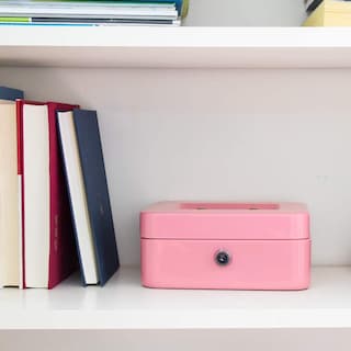 Foto 3 | Foto 3 | Caja Fuerte de Seguridad HappyWare 100142_2 color Rosa Metálica para Dinero con Charola y Llaves