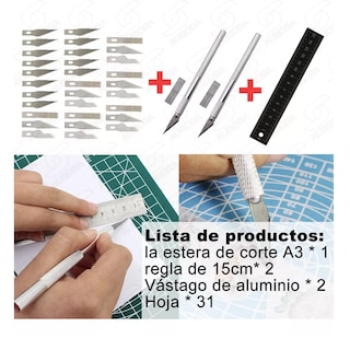 Foto 2 | Foto 2 | Set 11 PZAS Eo Safe Imports Esi-8522 color Negro Tapete para Corte Autorreparable Doble Vista