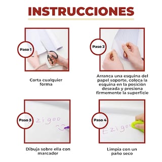 Foto 7 | Foto 7 | Pizarra Extraíble de Vinil Adhesivo para Tareas de 45 x 100 cm