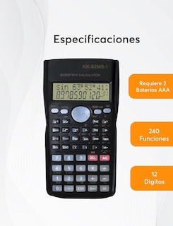 Foto 2 | Foto 2 | Calculadora Cientifica 240 Funciones 10 +2 Digitos 2 Lineas En Pantalla Lcd 82ms Con Cubierta Protectora Para Estudiantes Oficin