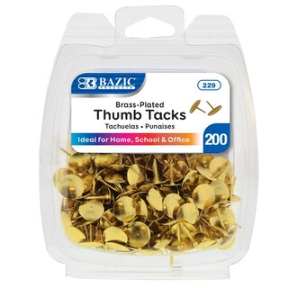 Foto 1 | Foto 1 | Push Pins Bazic Gold Metallic Con Cabeza Plana Y Punta De Acero (paquete De 200) - Venta Internacional.