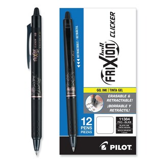 Foto 3 | Foto 3 | Bolígrafos De Gel Pilot Frixion Clicker, Borrables En Negrita, 1 Mm, Paquete De 12 - Venta Internacional.