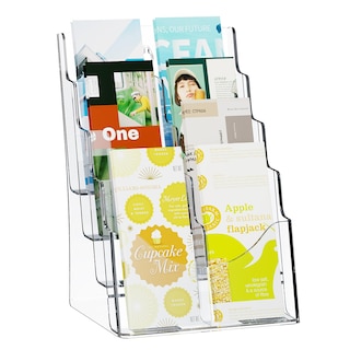 Foto 1 | Foto 1 | Soporte Para Folletos Vevor Acrílico De 4 Niveles, Transparente, 21,6 X 27,9 Cm - Venta Internacional.