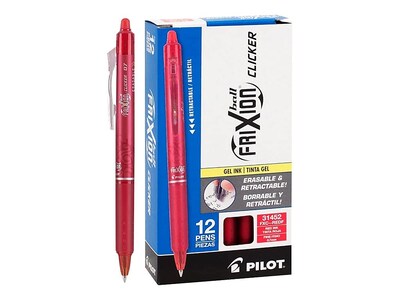Foto 3 | Foto 3 | Bolígrafos De Gel Pilot Frixion Clicker Borrables De Punta Fina De 0 7 Mm  Color Rojo - Venta Internacional.